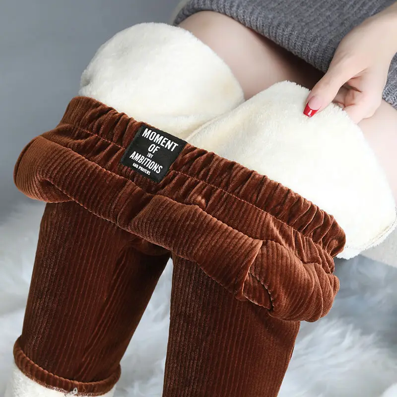 Winter Plus Size Cashmere Pants Women's Winter Corduroy Thick Lamb Cashmere Casual Harem Pants Warm Winter Plus Size Cashmere Pants Women's Winter Corduroy Thick Lamb Cashmere Casual Harem Pants Warm