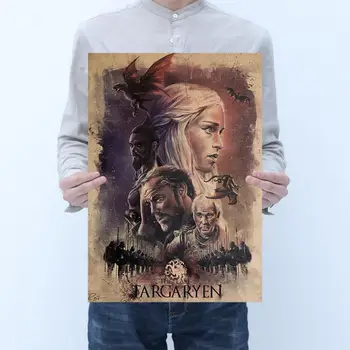 

Game of Thrones C retro kraft paper poster room decoration wall stickers home decoration painting pictures