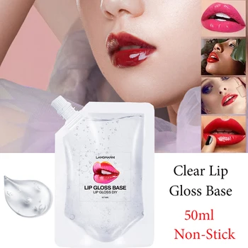

50ml Non-Stick Lip Gloss DIY Moisturizing Lipstick Material Gel Clear Lip Gloss Base Oil Fashion Beauty Liquid Lipstick Makeup