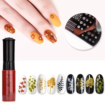 

KADS 1pc Nail Art Stamping Polish White Black Colorful Stamp Plate Printing Varnish Pen Paints for Manicure Template Lacker