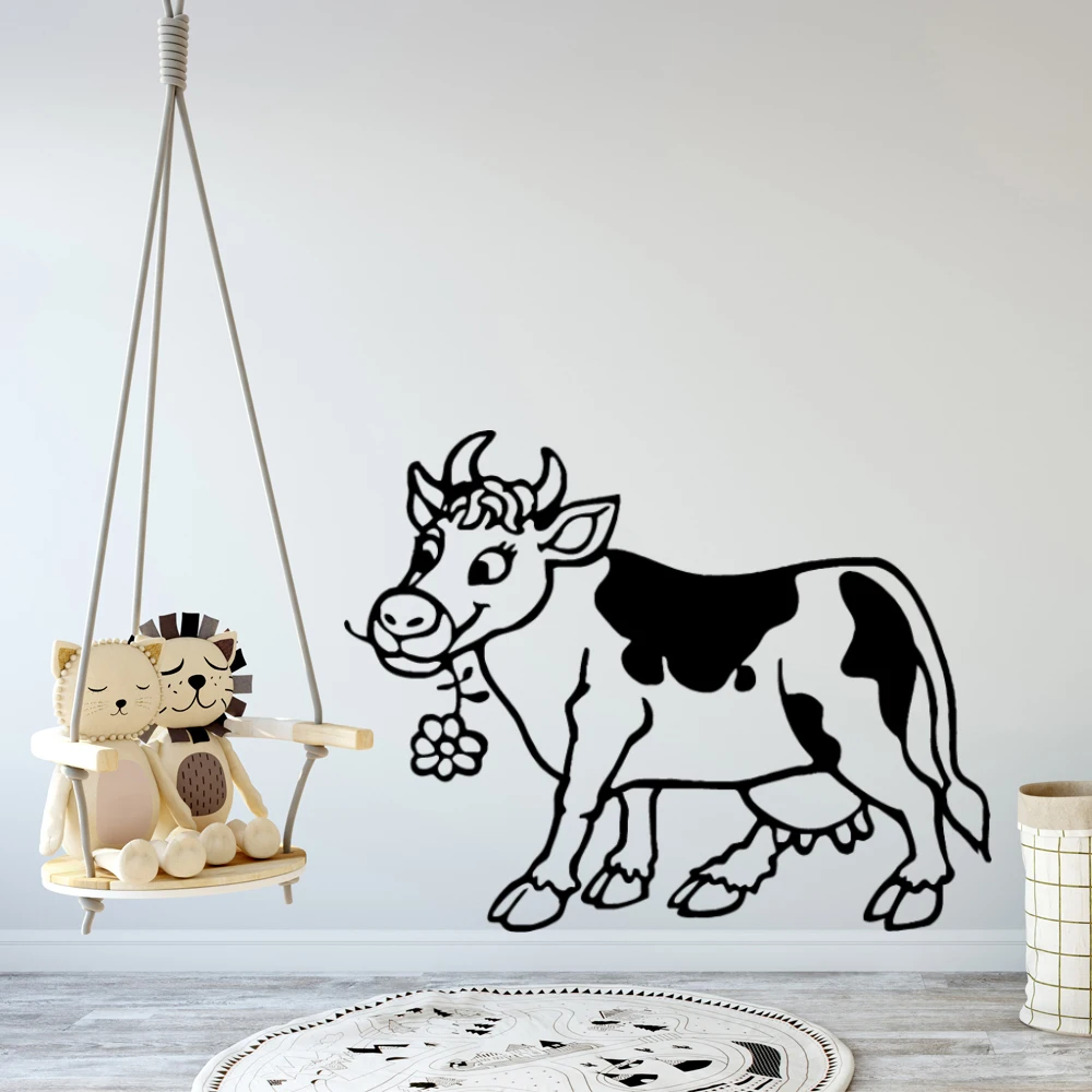 Lovely Milk Cow Wall Sticker For Kids Rooms Decor Wall Decals stickers