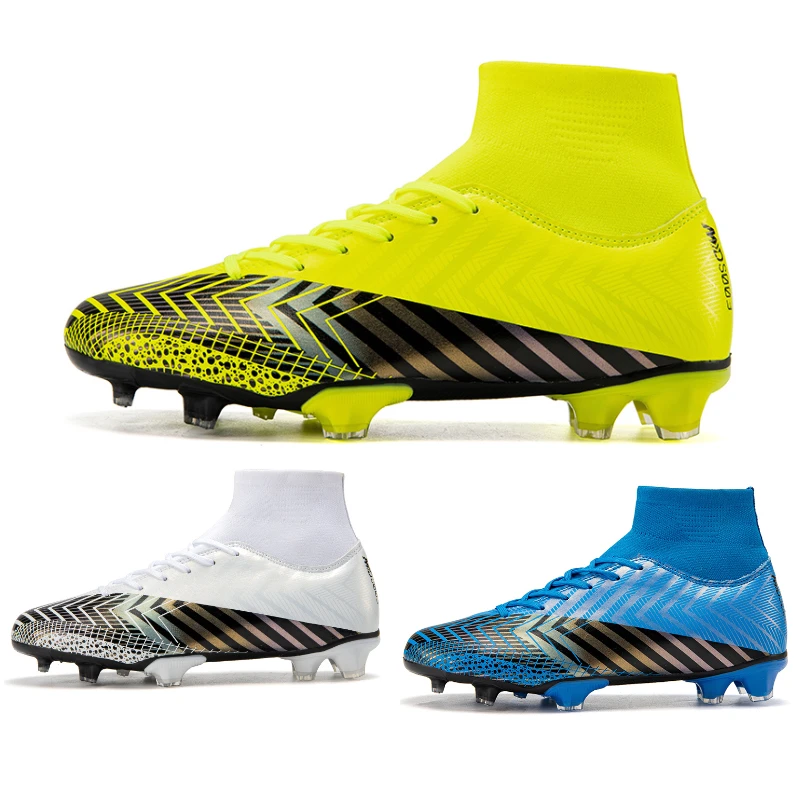 Zapatos de fútbol para hombre y botas de entrenamiento de fútbol al aire libre, TF/FG/AG, zapatillas deportivas de tobillo alto, Unisex, talla 35 45, envío directo|Calzado de fútbol| - AliExpress