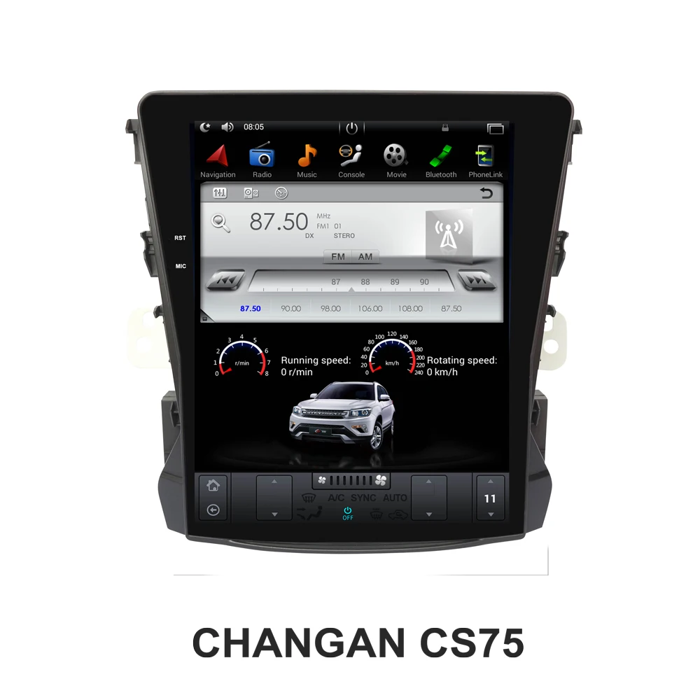 Автомобильный GPS-навигатор в стиле Tesla Android 9 0 для CHANGAN CS75 автомобильное радио