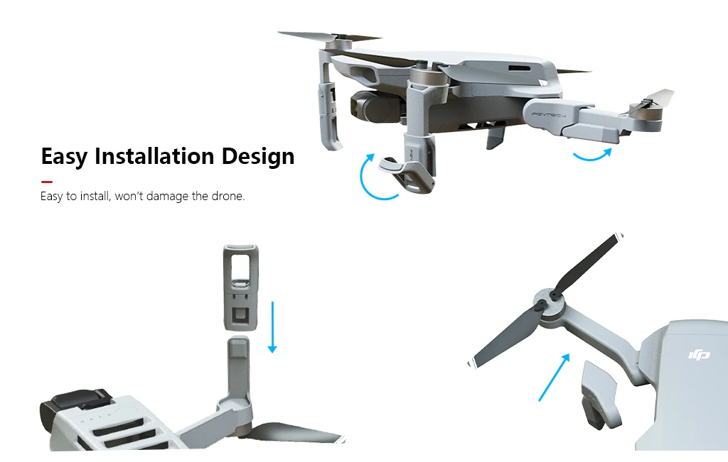 4 шт. PGYTECH шасси DJI Mavic мини расширение ног Поддержка протектор расширения для DJI Mavic мини Дрон аксессуары