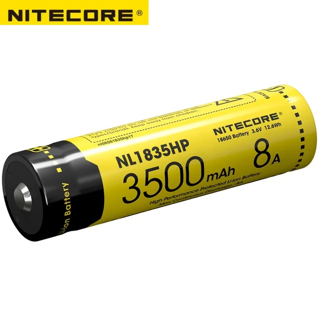 Nitecore NL1835HP высокая производительность 18650 3500mAh 3 6 V 12.6Wh 8A защищённый Li-Ion Топ на