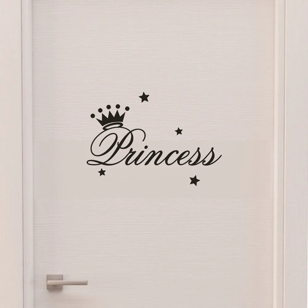 1pcs Kids Room Wall Sticker Removable Princess letter Wall Stickers Art Vinyl Decals Baby Girls Room Decorative Decal