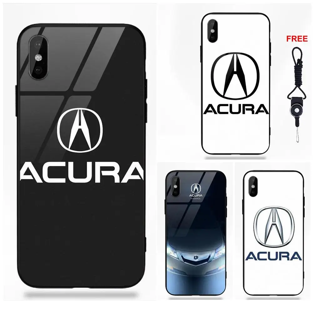 Чехол из закаленного стекла с логотипом Acura для Galaxy S8 S9 Plus для Redmi 5 Note 5A 6 huawei Honor 7X P20 Lite mate 10 Pro