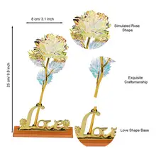 Горячая Распродажа, подарок на день Святого Валентина, звезда, Золотая фольга, роза, любовь, освещение, роза, 24 K, фольга, покрытая розовым золотом, роза, свадебное украшение, цветок