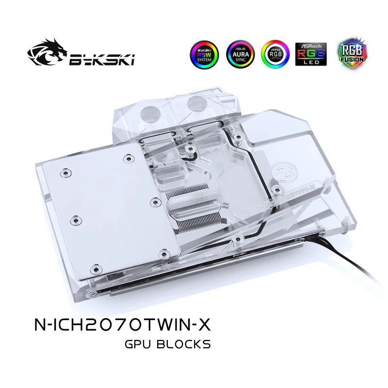 Водный блок Bykski для Inno3D RTX 2060 Twin X2/полное покрытие медная фотовспышка/3PIN 5 В 4