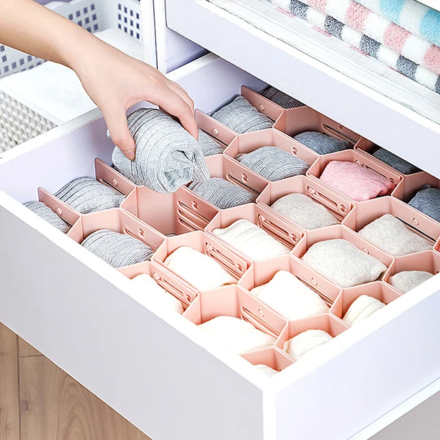 12 db Méhsejt Alakú Fiókválasztók Alsónemű Zokni Melltartók Nyakkendő Övek Sálak Osztályozás Diy Fiók Szervező Elválasztó - Image 2