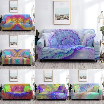 

Colorful Bohemian Styles Stretch Sofa Cover Slipcovers Elastic Couch Case For Different Shape Sofa Love Seat Chair Sofa