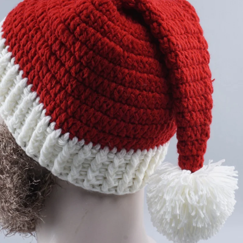 New Stubble Populous Beard Beanie Hats Winter Funny Knit Hat And Fake Beard Facemask Funny Knit Hat With Fake Beard