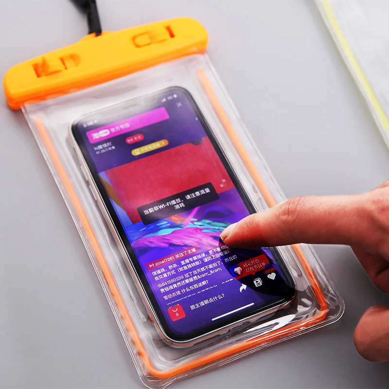 

Two Get One Night Light PVC Take-out Waterproof Cellphone Bag Universal Swimming Photo Shoot Diving Cover Touch Screen Mobile Wa