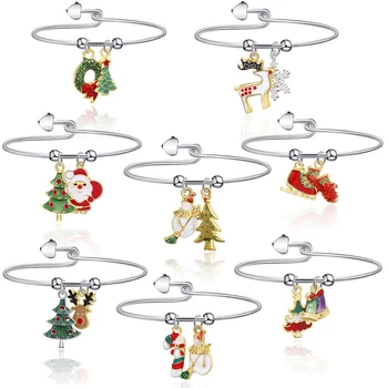 

Christmas Bracelet Santa Claus Elk Bear Christmas Tree Ornaments For Home Navidad Happy New Year 2020 Xmas Decor Women's Jewelry