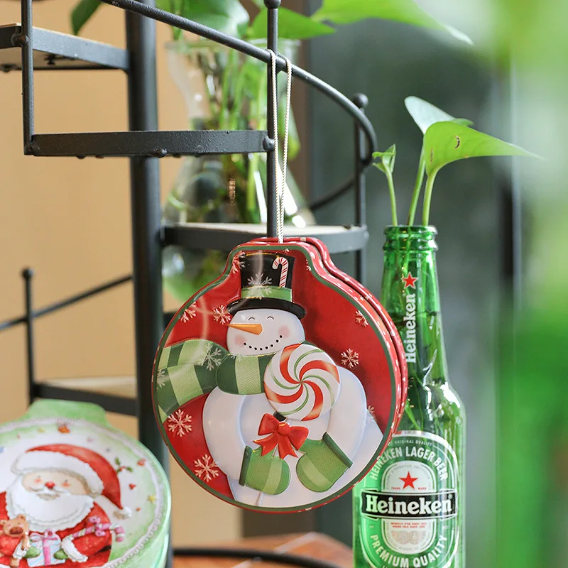

Christmas Decoration for Home Candy Bags Christmas Gift Box Candy Box Packaging Small Box Gift Round Box Natal New Year Xmas