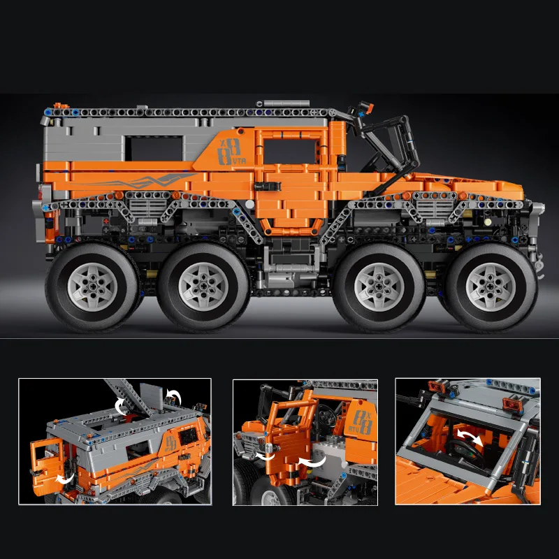 DHL Yeshin 23011 Technic серия MOC Avtoros Shaman 8x8 Siberia супер автомобиль внедорожник модель автомобиля строительные комплекты блок Bric