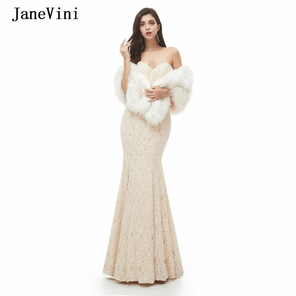 JaneVini, новинка, модные женские болеро, искусственный мех, накидки, официальная зимняя теплая накидка для невесты Вечернее болеро, Свадебные палантины, аксессуары