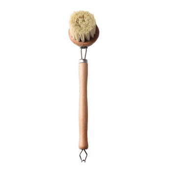

Natural Beech PP Cleaning Brush Wooden Long Handle Washing Brushes Multifunctional Kitchen Cleaning Tool for Dish Cup Bottle Pot