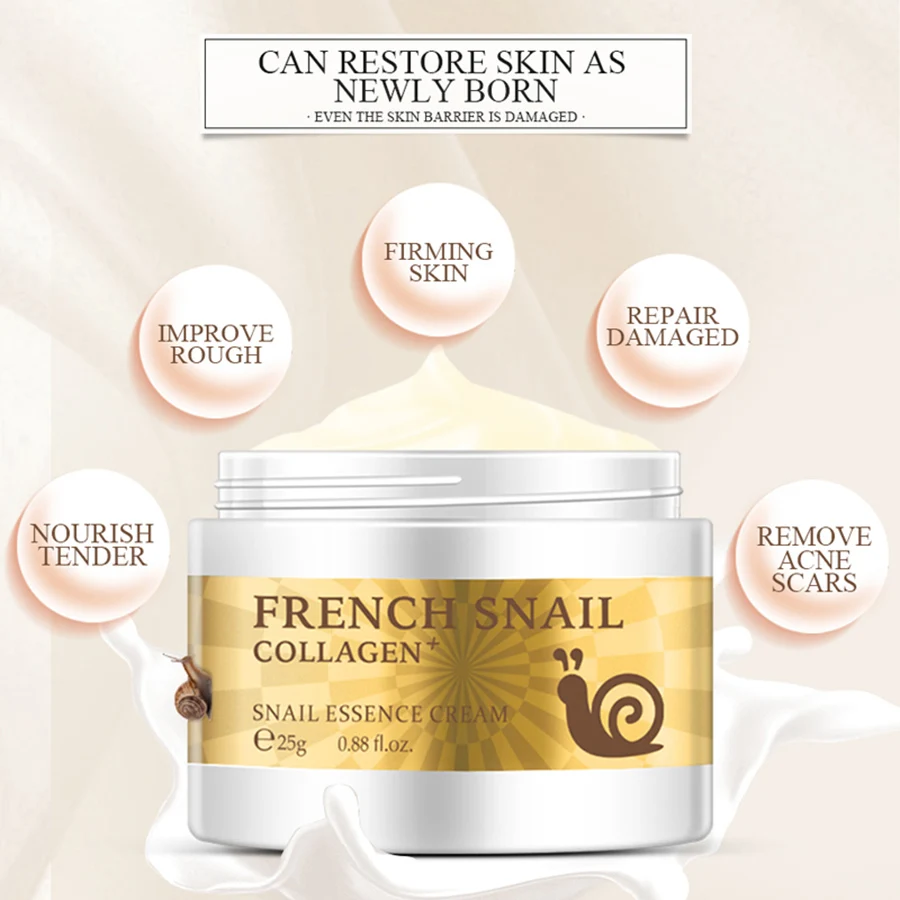

Snail Face Cream Acne Scar Removal cream Anti-Ageing Blackhead Acne Repair & Brighteninge Whitening Cream Stretch Marks TSLM1