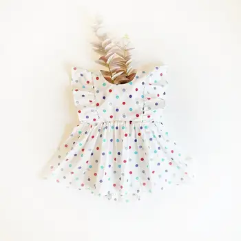 

baby romper candy color dot pattern sweet toddler baby girls jumpsuits baby girls dress rompers
