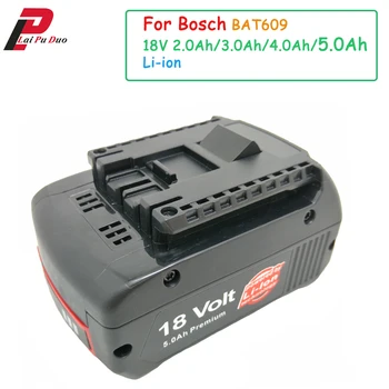 

For Bosch BAT609 18V 2.0Ah/3.0Ah/4.0Ah/5.0Ah Li-ion Battery Power tool Battery Backup 5.0A Portable Replacement Indicator light
