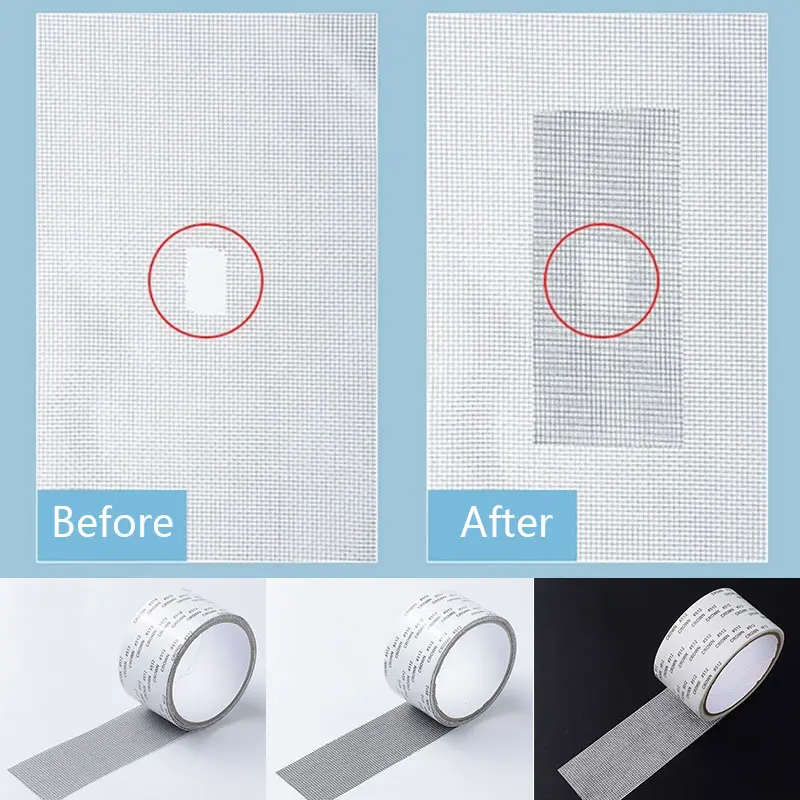 5cmx2m Window Net Anti mosquito Mesh Sticky Wires Patch Repair Tape
