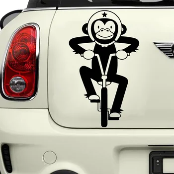 

Colorful Monkey Riding Bike Car Stickers Art Car Decals New Design Pattern