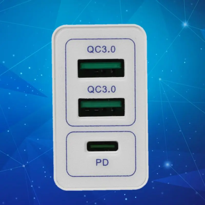 3в1 QC 3,0 type C PD быстрое зарядное устройство двойной USB адаптер питания для samsung huawei IOS сотовый телефон планшет