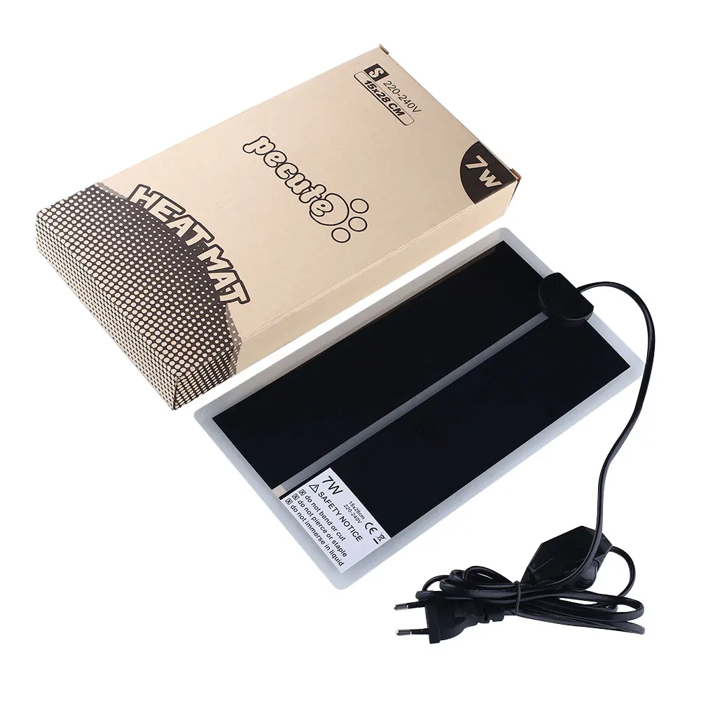 7W 220~ 240V Регулируемый температурный обогреватель для аквариума кровать подушка для животных мягкая вилка ЕС
