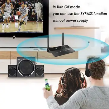 

New Bluetooth 5.0 RCA Transmitter Receiver Bypass Aptx LL AUX Wireless Car 3.5mm Adapter For TV Headphones Jack PC Audio Mu A2U4