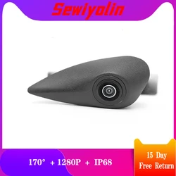 Cámara de visión frontal para coche, lente ojo de pez de 170 grados, CCD, para Hyundai Elantra Verna Solaris Tucson IX35 Santa Fe I20 I30 I40