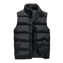 Autumn And Winter New Style Men Sleeveless Thick Warm Waistcoat Casual Fashion Slim Fit Tops Men's Hoodless Customizable