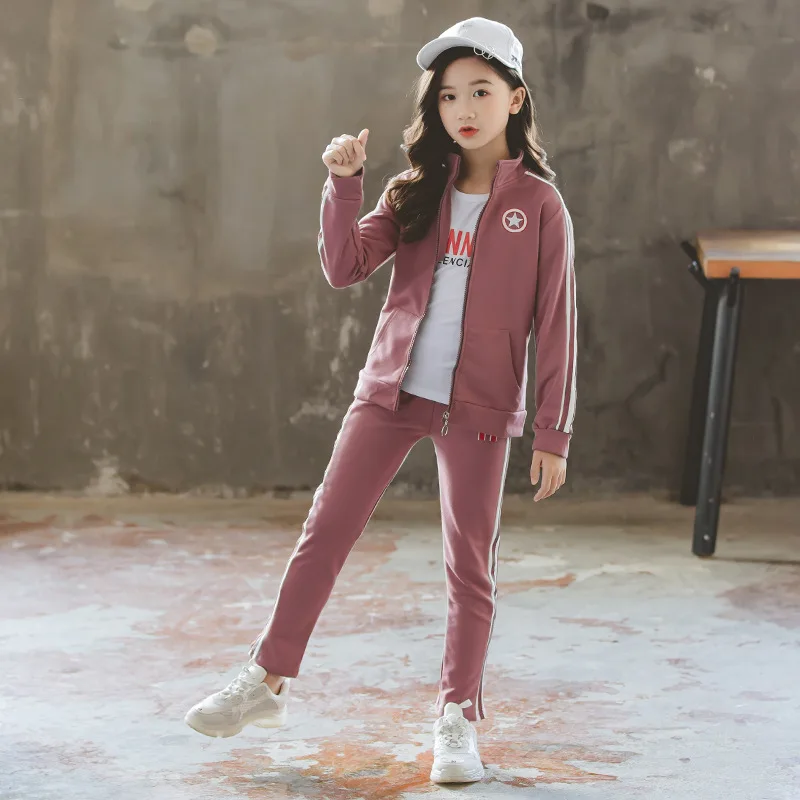 

Set Children Girls 2019 New Style Autumn Clothing Autumn Teenager Clothing Autumn Korean-style Western Style Gifts for Going to