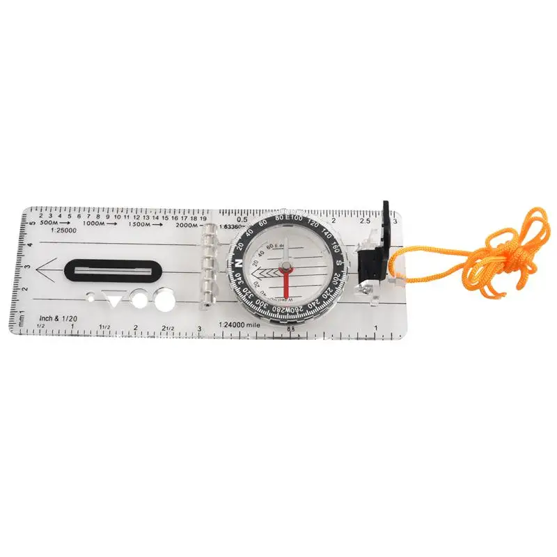 

New Hot Baseplate Pocket Compass Orienteering Hiking Camping Maps Lensatic