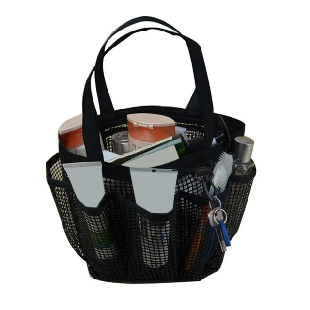 Fürdőszürke Szervezőzsák Tárolózsebek Hordozható Háló Zuhany Caddy Gyors Száraz Tote Új 7 Dupla Fogantyú - Image 6