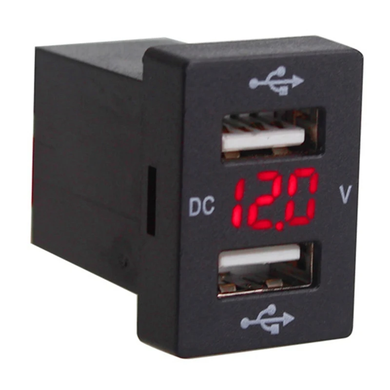 Самые модные 4.2A двойной зарядное устройство USB вольтметр 12 в гнездо USB адаптер зарядное устройство s Быстрый двойной порт USB Автомобильное зарядное устройство для Toyota