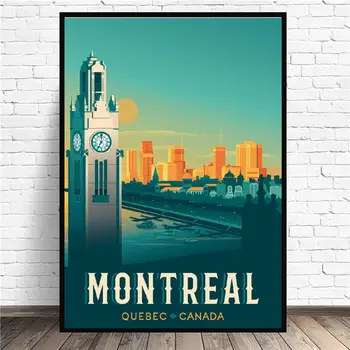 

Montreal Travel Art Canvas Poster Print Home Decor Painting No Frame