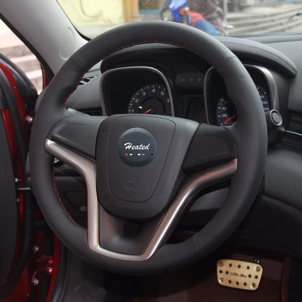 Натуральная кожа наппа Авто Руль крышка для Chevrolet Malibu 2011 2014 вольт 2015 Оплетка на