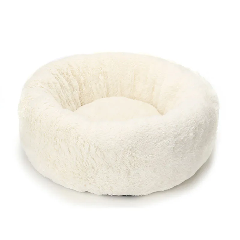 Мягкая круглая кровать для собаки, длинная, плюс кошка, спальные места, подушка в виде щенка, Cuddler, домашняя зимняя теплая подушка для домашнего животного собаки, коврик