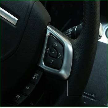 

WELKINRY For Range Rover Evoque L538 2011 2012 2013 2014 2015 2016 2017 2018 2019 ABS chrome steering wheel switch button trim