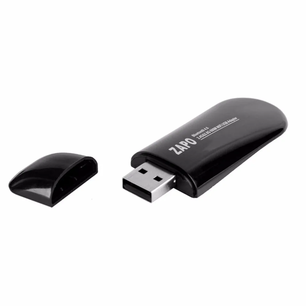 ZAPO Mini W67B 600 Мбит/с Bluetooth 4,0 двухчастотный 2,4G-5,8G USB2.0 Ethernet Wi-Fi ключ беспроводной адаптер Wi-Fi сетевая карта