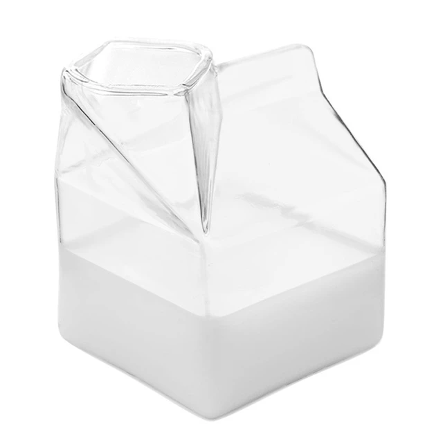 Hand blown Clear Glass Box: The Perfect Mini Milk Carton - Temu