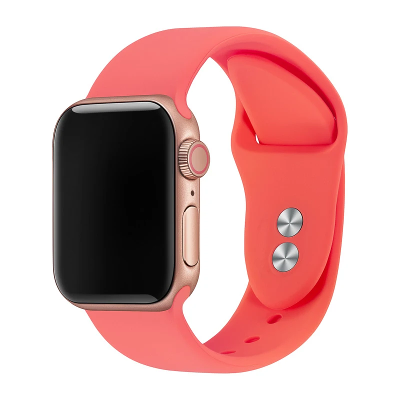 19 Ремешок для часов Apple Watch 38 мм 40 мм 42 мм 44 мм с двойной пряжкой силиконовый ремешок IWatch для Apple Watch серии 4,3, 2,1 81024 - Цвет ремешка: 19