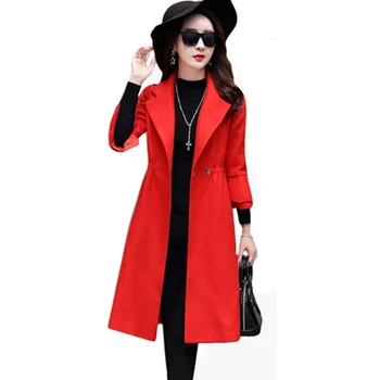 

Autumn Winter Women Woolen Coat New Single Button Elegant Warm Women Woolen Coat Korean Fashion Long Outerwear Women Coat Jacket