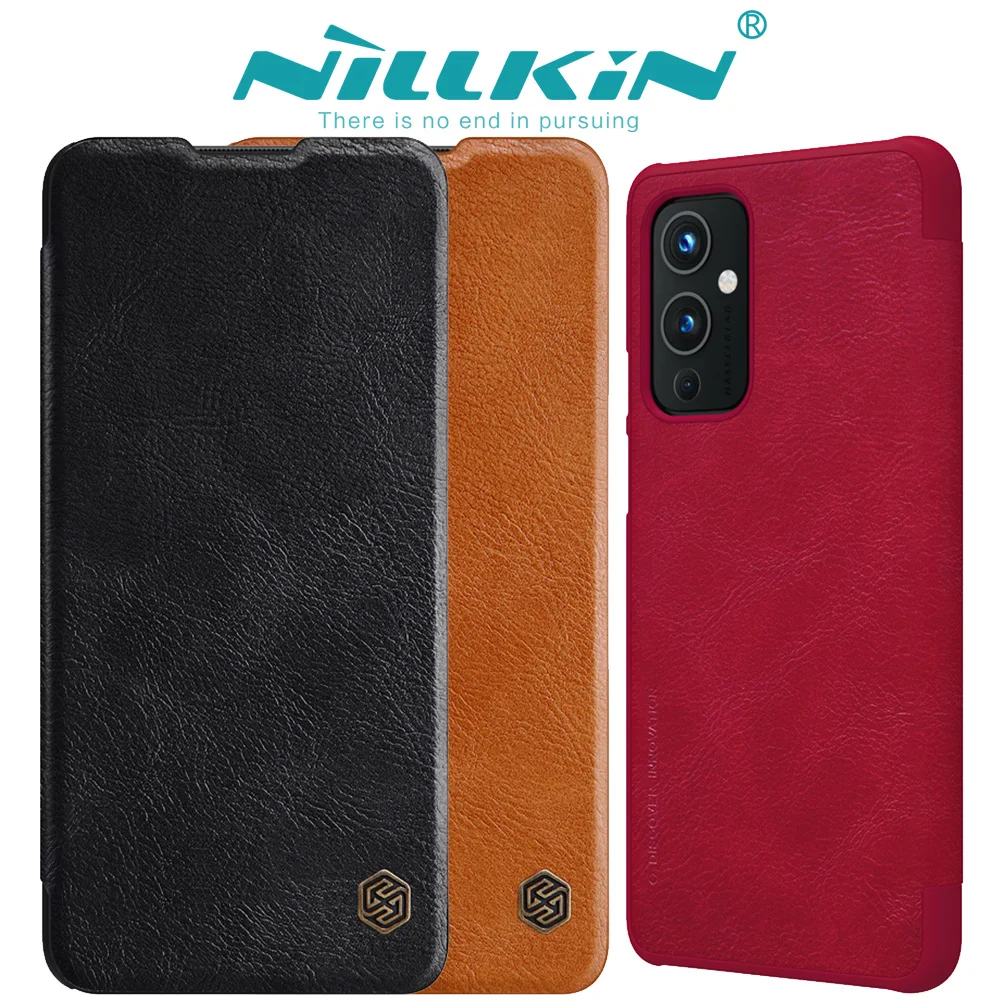Чехол-книжка Nillkin Luruxy с красным кошельком Кожаный Коричневый чехол для OnePlus9R EU NA 1 +