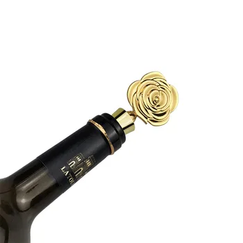 

Rose Flower Champagne Red Wine Bottle Stopper Vacuum Sealed Twist Valentine's Wedding Favors Gift