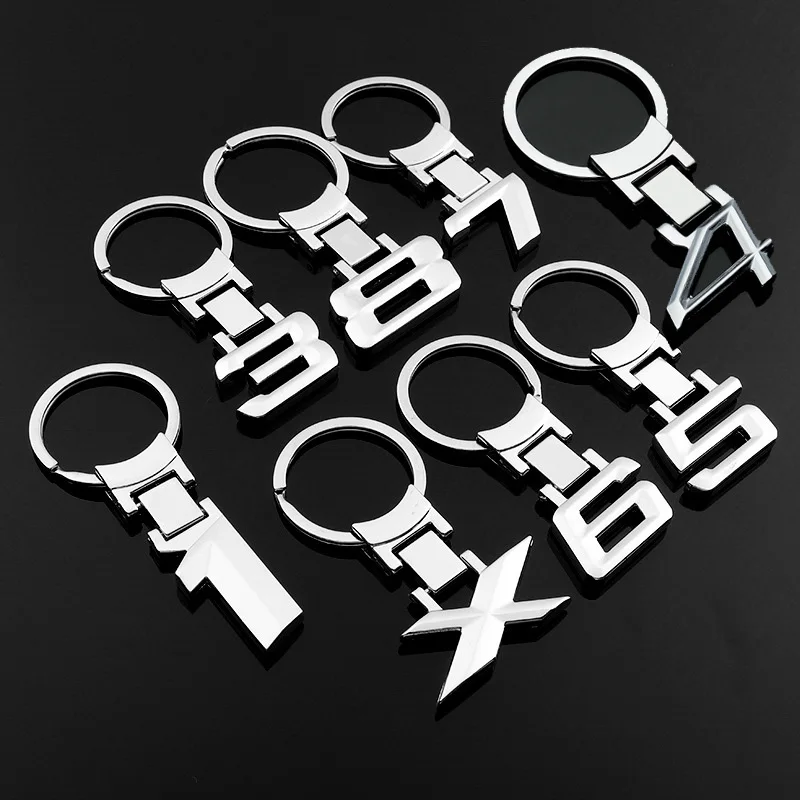 

Car Keychain Keyring Key Holder Ring For BMW 1 3 4 5 6 7 8 X Style Logo Alloy Ornaments Accessory Stylings