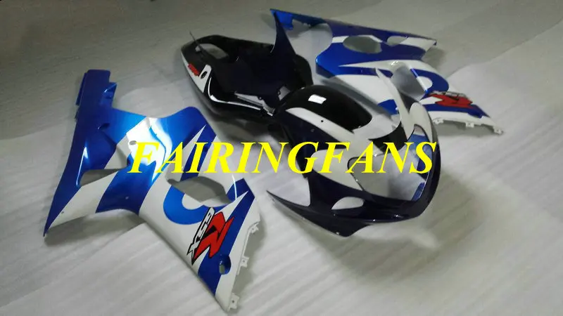 Лучшие Обтекатели кузова для SUZUKI GSXR1000 2001 2002 2003 GSXR 1000 K2 00 01 02 ABS белый комплект синих обтекателей+ подарки SS12