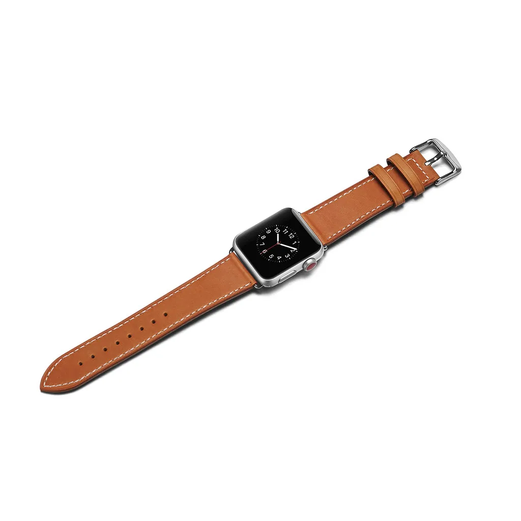 Смарт-часы аксессуары браслет для наручных часов Apple Watch серии 1/2/3/4 38/40 42/44 мм роскошный кожаный флэш-браслетный ремешок для часов браслет
