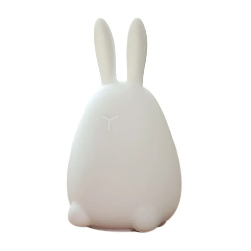 

Premium 7 Colors Usb Rabbit Led Children Animal Night Light Silicone Soft Cartoon Baby Kids Nursery Breathing Moon Lamp